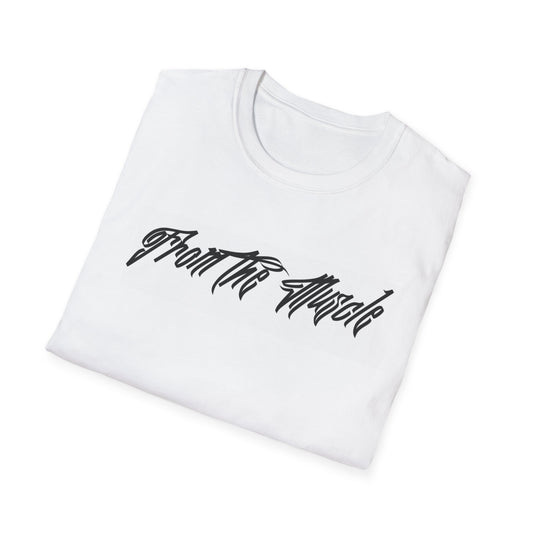 SIGNATURE FROM THE MUSCLE VARSITY T SHIRT